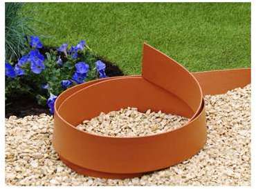 Bordure de jardin Pro en polyéthylène terracotta à