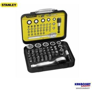 Coffret de 30 embouts 1 4 douilles clé à cliquet STANLEY Coffret de 30 embouts 1 4