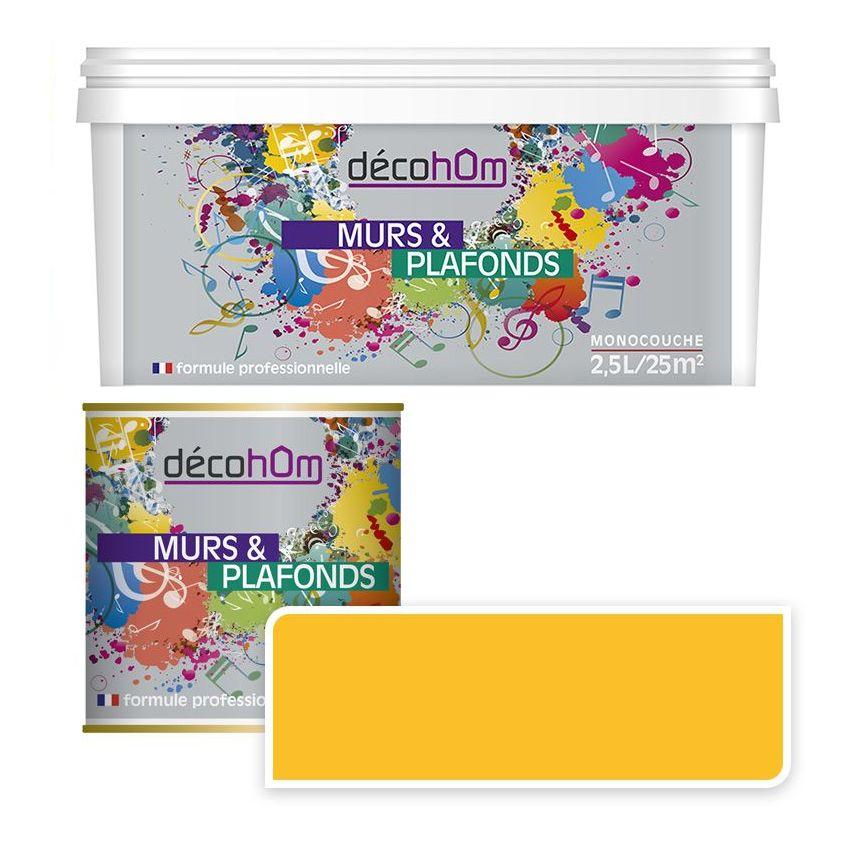 Peinture Murale monocouche couleur Jaune 10Litres