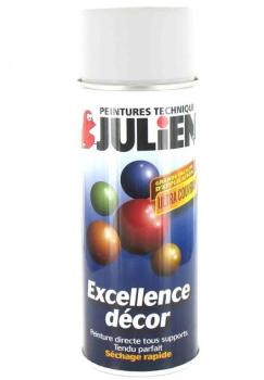 Peinture aérosol Julien blanc neige satiné 400ml Peinture aérosol Julien blanc
