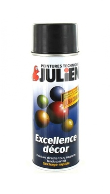 Peinture aérosol Julien noir brillant 400ml