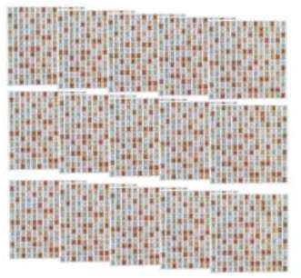 15 mosaïques autocollantes pour carrelage Bronze 15 mosaïques autocollantes