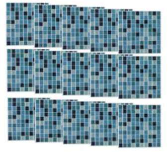 15 mosaïques autocollantes pour carrelage Aqua 15 mosaïques autocollantes