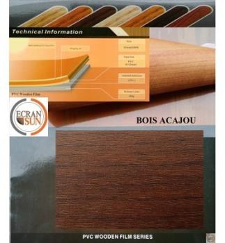 Film adhesif covering bois acajou pour relooking m