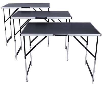 Lot de 3 Tables à tapisser pliables Aluminium de T