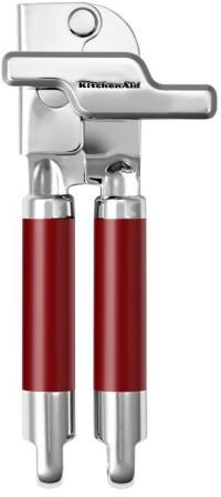 Ouvre boîte inox poignée rouge
