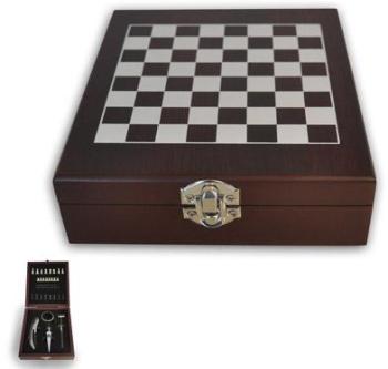 Kit 5 en 1 ouvre bouteille - échiquier