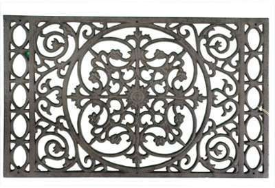 TAPIS PAILLASSON FER FORGE RECTANGULAIRE FONTE 55cm TAPIS PAILLASSON FER FORGE