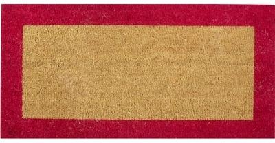 Tapis coco bord couleur semelle tissée bord Marron