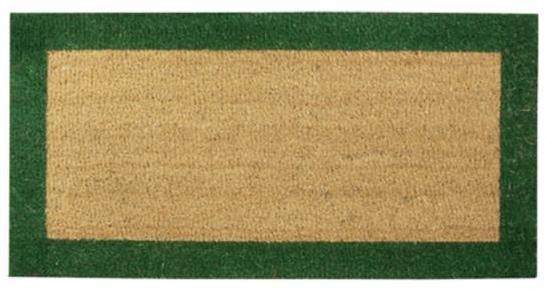 Tapis coco bord couleur semelle tissée bord Vert 3