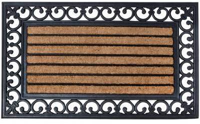 Paillasson en Caoutchouc et Coco 75 5x45 5x1cm Paillasson en Caoutchouc et