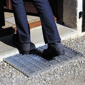 Tapis grattant grille métallique - 40x60 cm