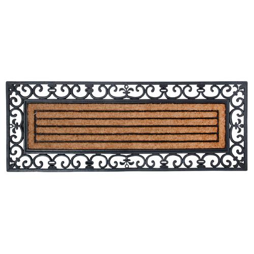 Paillasson longueur 120 cm en coco et caoutchouc e
