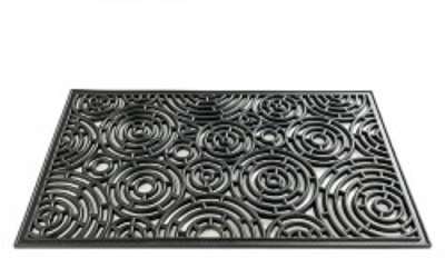 Tapis de porte caoutchouc CERCLES 75x45