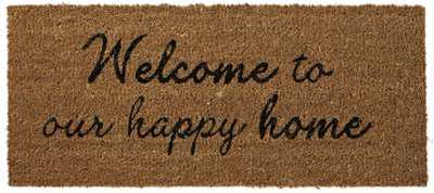 Paillasson Welcome to our happy home fibre de co