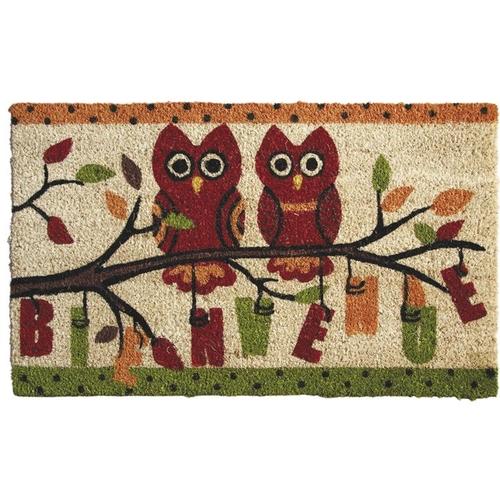Paillasson hiboux Bienvenue 75x45cm Paillasson hiboux Bienvenue