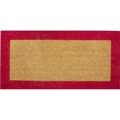 Tapis coco bord couleur semelle tissée bord Bleu 4