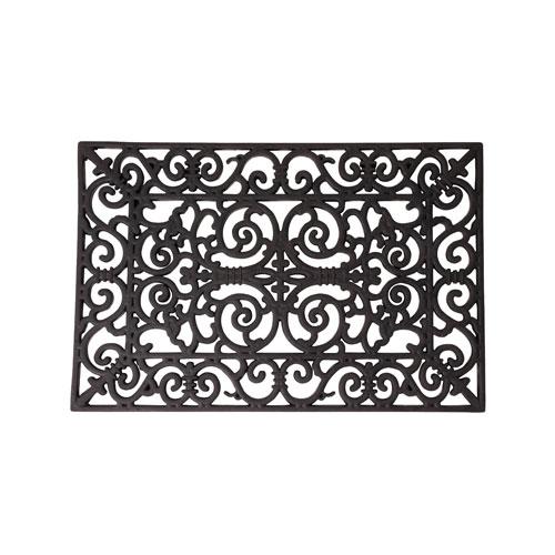 Paillasson en caoutchouc rectangulaire style fer f