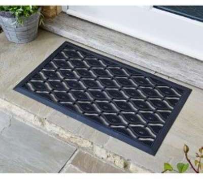 Tapis de porte caoutchouc LOSANGES 75x45