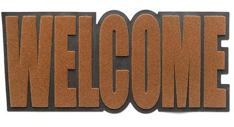 Paillasson design WELCOME - Tapis déco porte dent