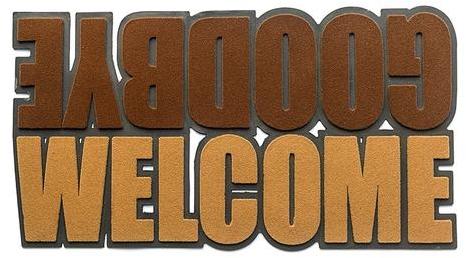 Paillasson design WELCOME GOODBYE - Tapis déco porte Paillasson design WELCOME