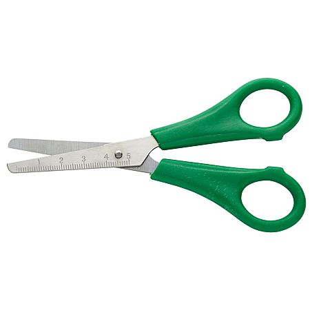 Ciseaux pour enfant droitier, vert, 13 cm