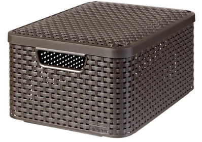 Panier de rangement avec couvercle Style M Curver