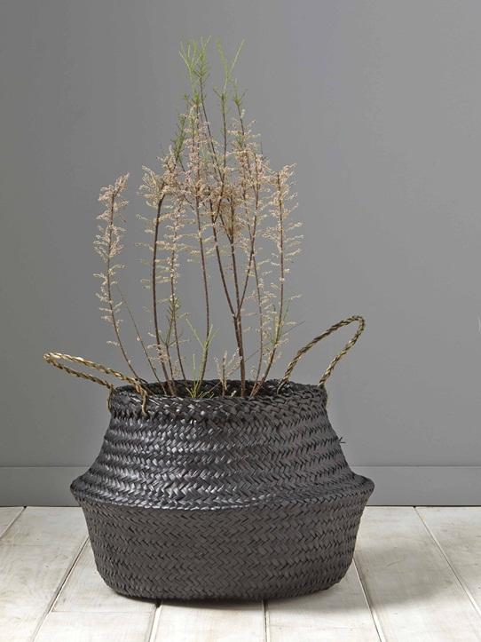 Panier boule tressé diam 42 cm noir Panier boule tressé diam 42