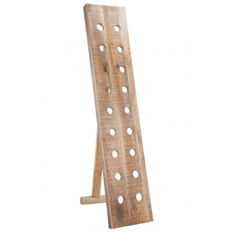Porte 18 bouteilles vin pliant bois naturel 26x5x130cm Porte 18 bouteilles vin pliant