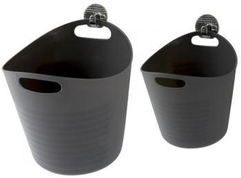 Set de 2 paniers plastique à suspendre Carbone Car