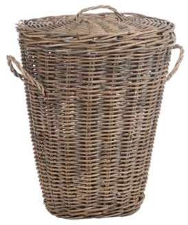 Panier couvercle avec anses ovale saule naturel Panier couvercle avec anses