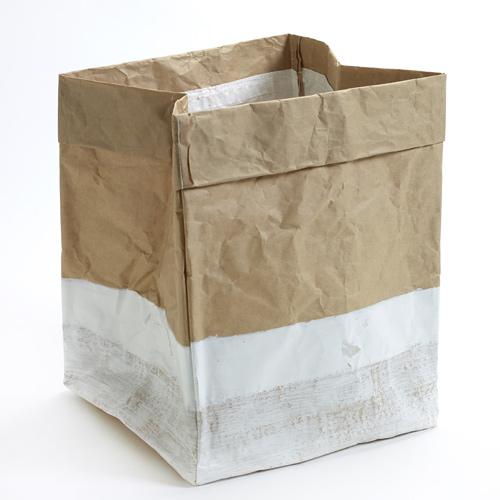 Sac de rangement en papier kraft bord blanc Serax