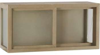 Meuble portes coulissantes Taupe 80x30xH39 5 cm Meuble portes coulissantes