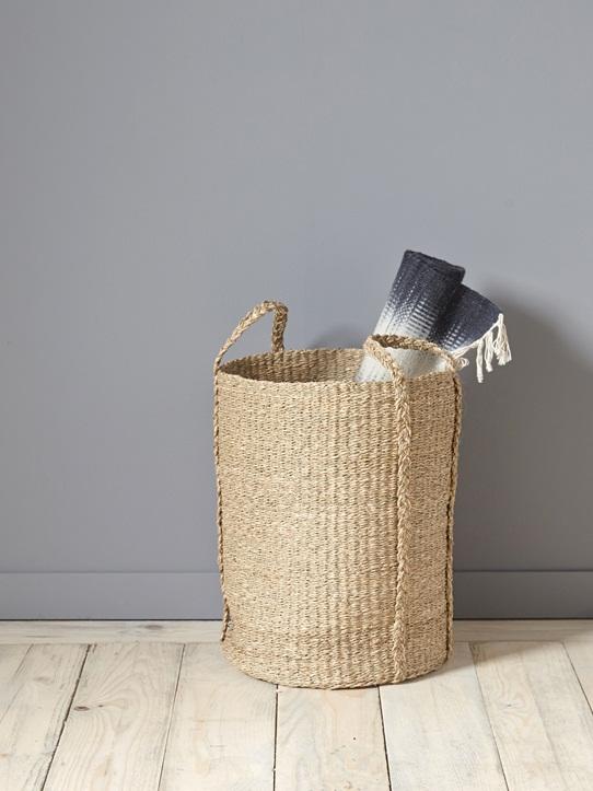 PANIER PAILLE TRESSÉE naturel