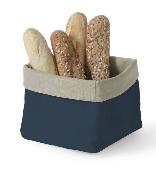Sac à Pain Carré Coton Durable Gris Foncé Disponib