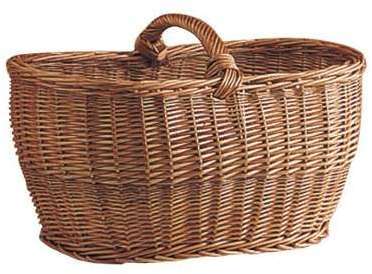 Panier crocane en osier buff