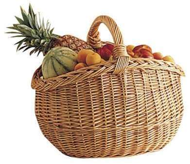 Panier à provisions en osier