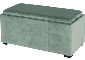 Coffre Banc Countra tissu vert de Gris 94x45x45cm Coffre Banc Countra tissu