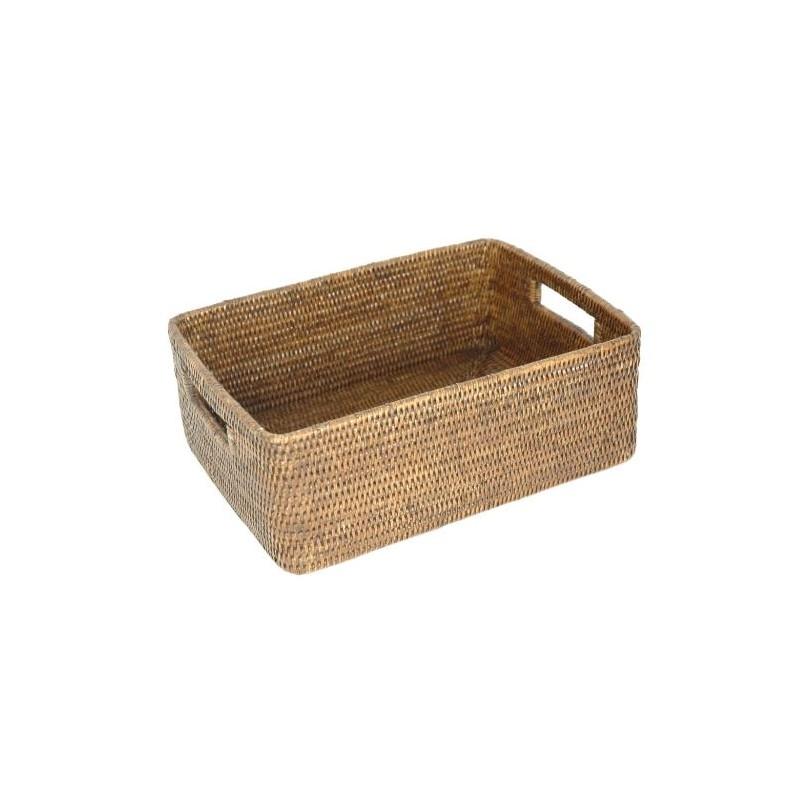 Panier de rangement en rotin rectangulaire - Callo
