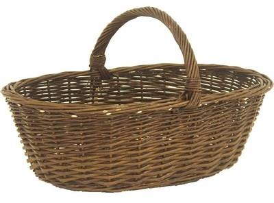 Panier à champignons en osier brut