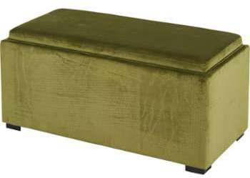 Coffre Banc Countra tissu vert mousse 94x45x45cm Coffre Banc Countra tissu