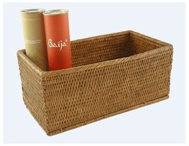 Panier de rangement en rotin rectangulaire