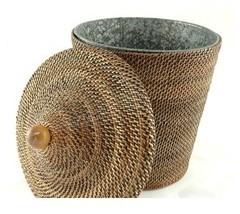Corbeille en vigne deau avec couvercle