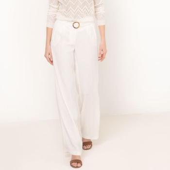 Pantalon fluide ceinturé, coupe large - atelier R