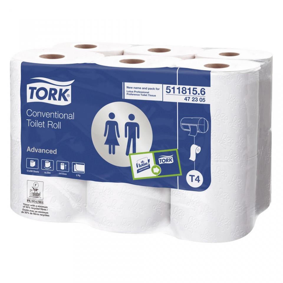 Papier toilette Tork Advanced 200 48 rouleaux Papier toilette Tork Advanced