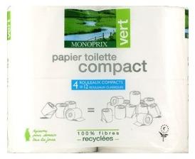 Papier toilette compact