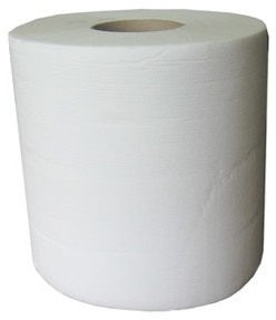 Papier essuie-mains en bobine par dévidage central