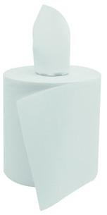 Papier essuie-mains en bobine par dévidage central