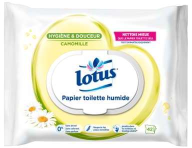 Papier toilette humide camomille Lotus - le paquet Papier toilette humide camomille