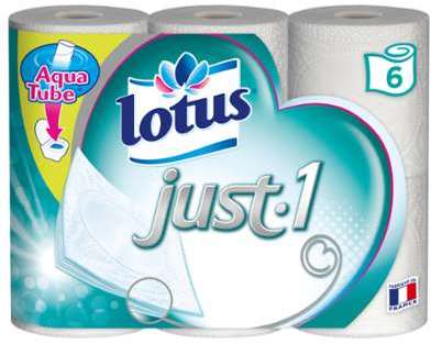 Papier toilette just one 5 épaisseurs Lotus - les 6 Papier toilette just one 5